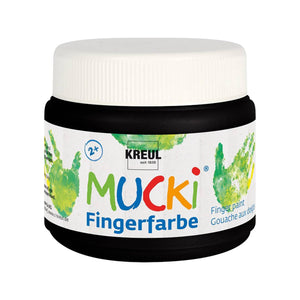 KREUL - MUCKI- Finger Paint - Black - 150ml- 52501800