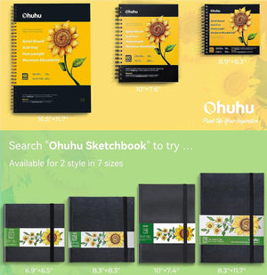 Ohuhu Marker Pads Art Sketchbooks, 78 Sheets/156 Pages - 01080044