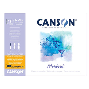 Canson Montval Pad of 12 Sheets 24 x 32cm 300 g/m² - 07021802