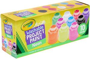 Crayola - Giant Fingerpaint Paper & Washable Paint Set 10 Neon Colors- 01330718 - 01350192