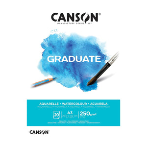 Canson - Graduate Watercolor Pad, A3, 250g, 20 Sheets - 07021639