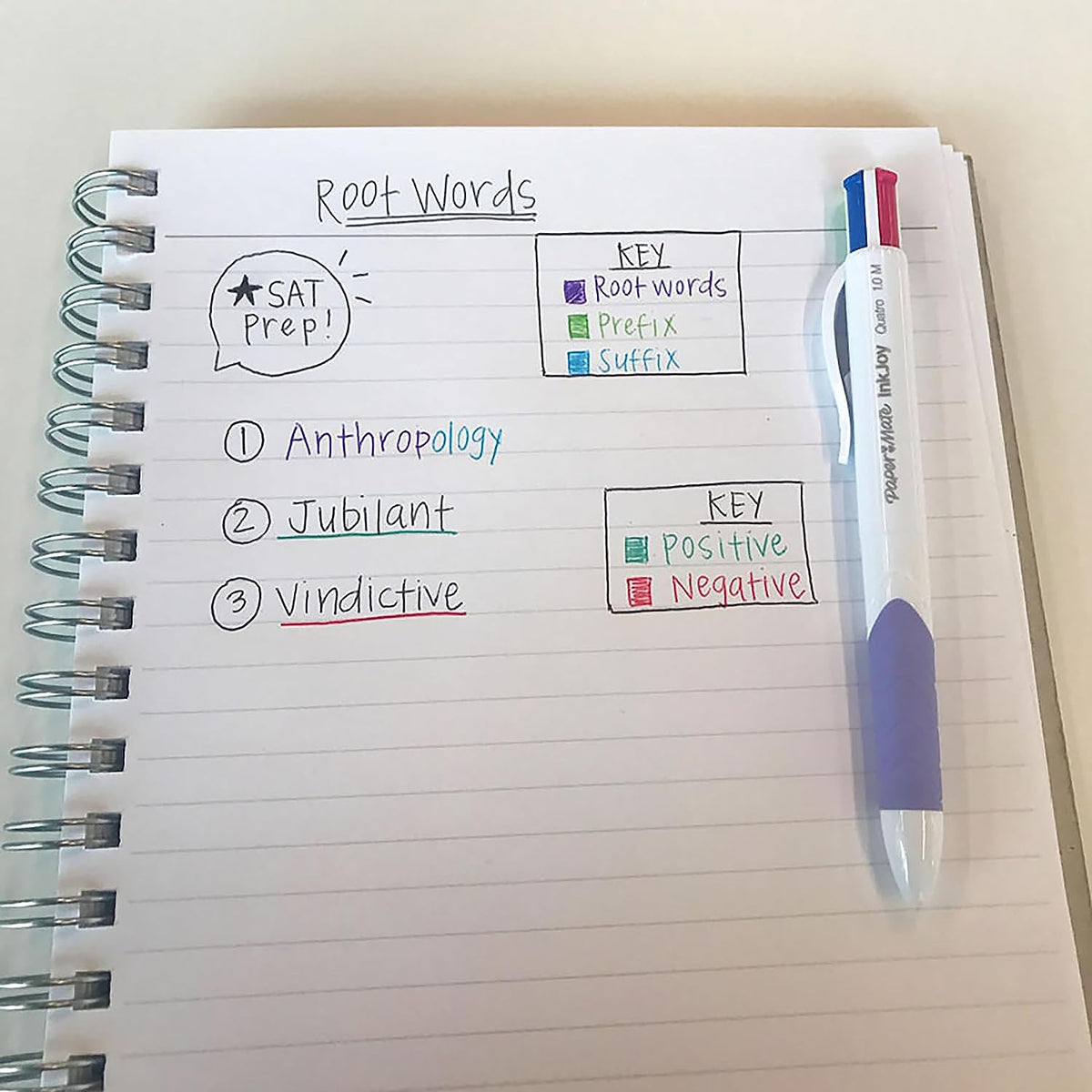 Paper Mate InkJoy Quatro 4-Colour Ballpoint Pen | Medium Tip 1.0mm | Assorted Fun Colours - Set of 3pc - 17250306