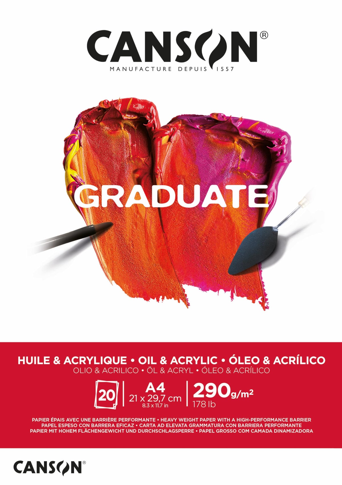 CANSON PAD CANGRAD OIL AND ACRYLIC 20S A4 290G-C400110380-07021910