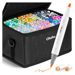 Ohuhu Honolulu 168  Dual Tip Alcohol  Art Markers, Brush & Chisel - 01080067