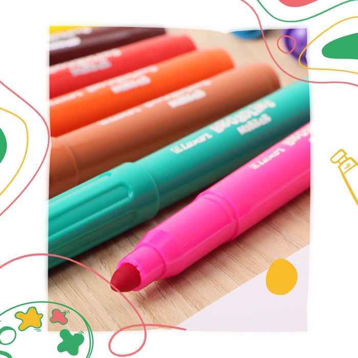 لوكسور - مجموعة أقلام تحديد عريضة - (عبوة من 12 قطعة) - 01500122