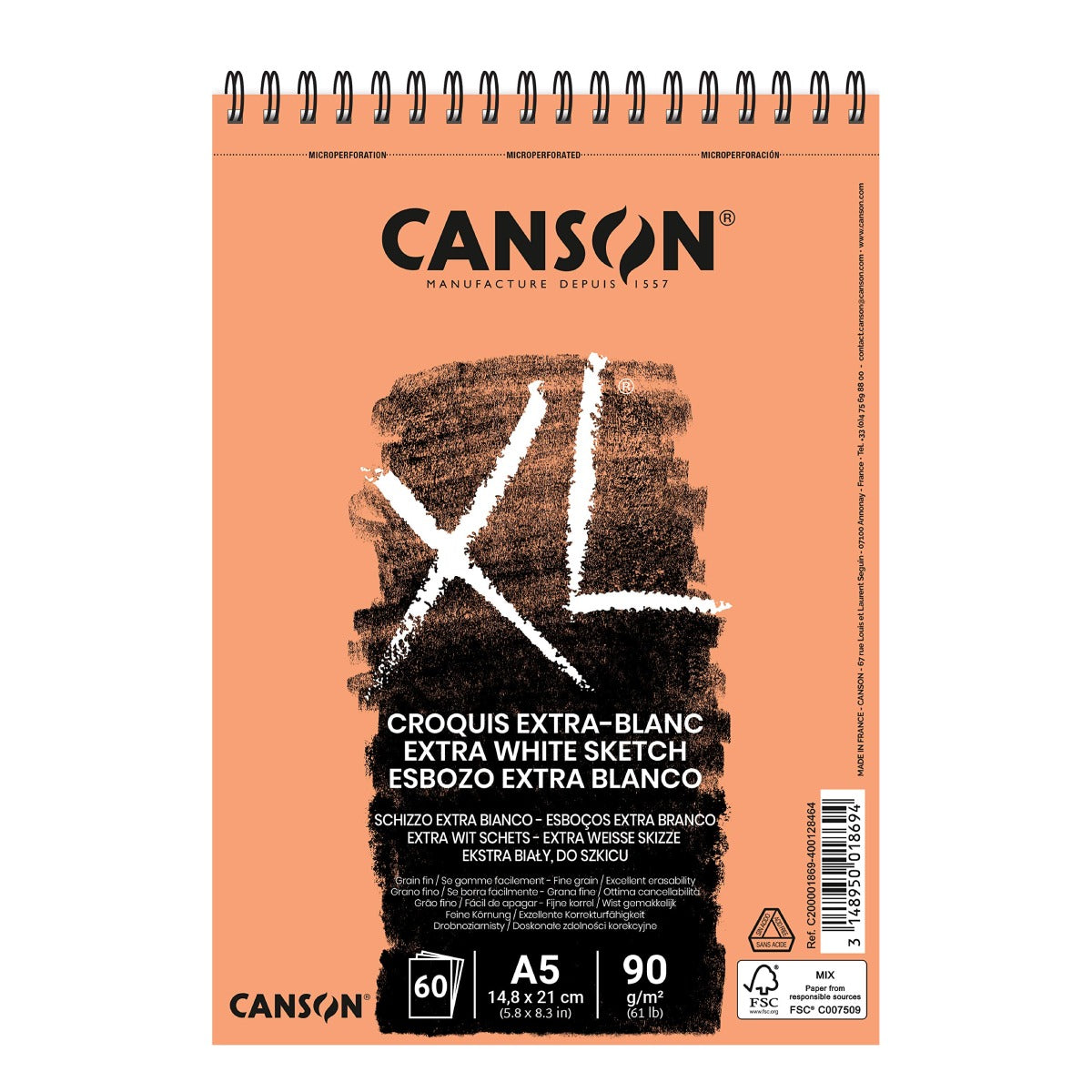 Bloc note papier Canson Bloc de 50 feuilles A3 XL® Dessin