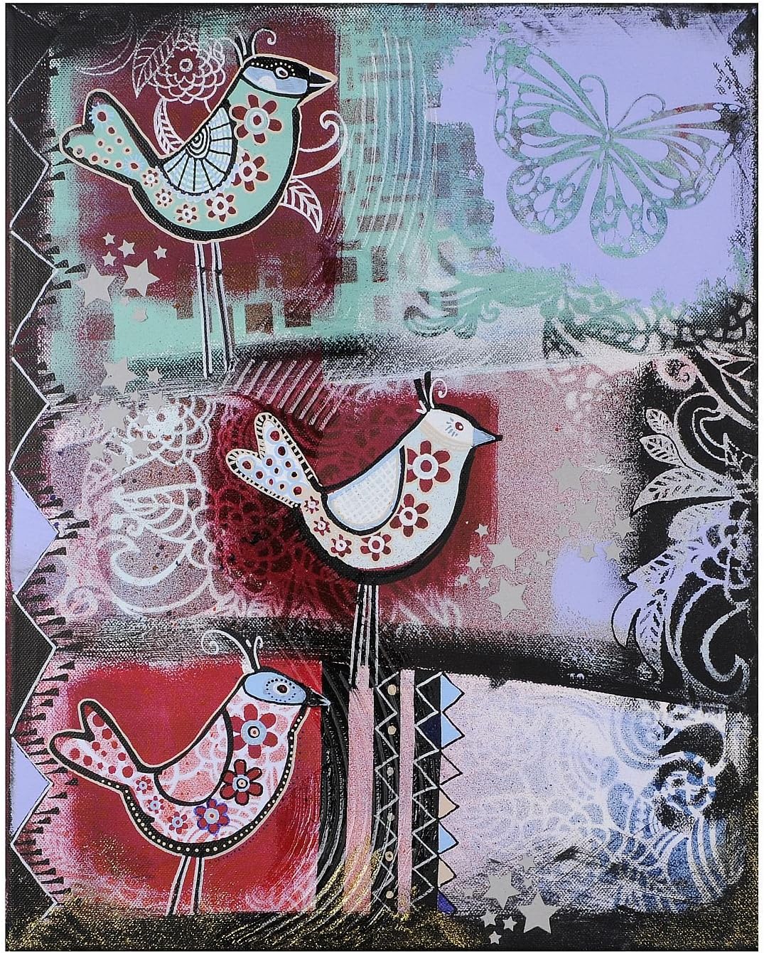 مارابو - ختم فني على شكل قلوب - 16×16 سم - 14240074