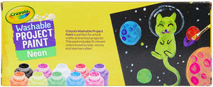 Crayola - Giant Fingerpaint Paper & Washable Paint Set 10 Neon Colors- 01330718 - 01350192