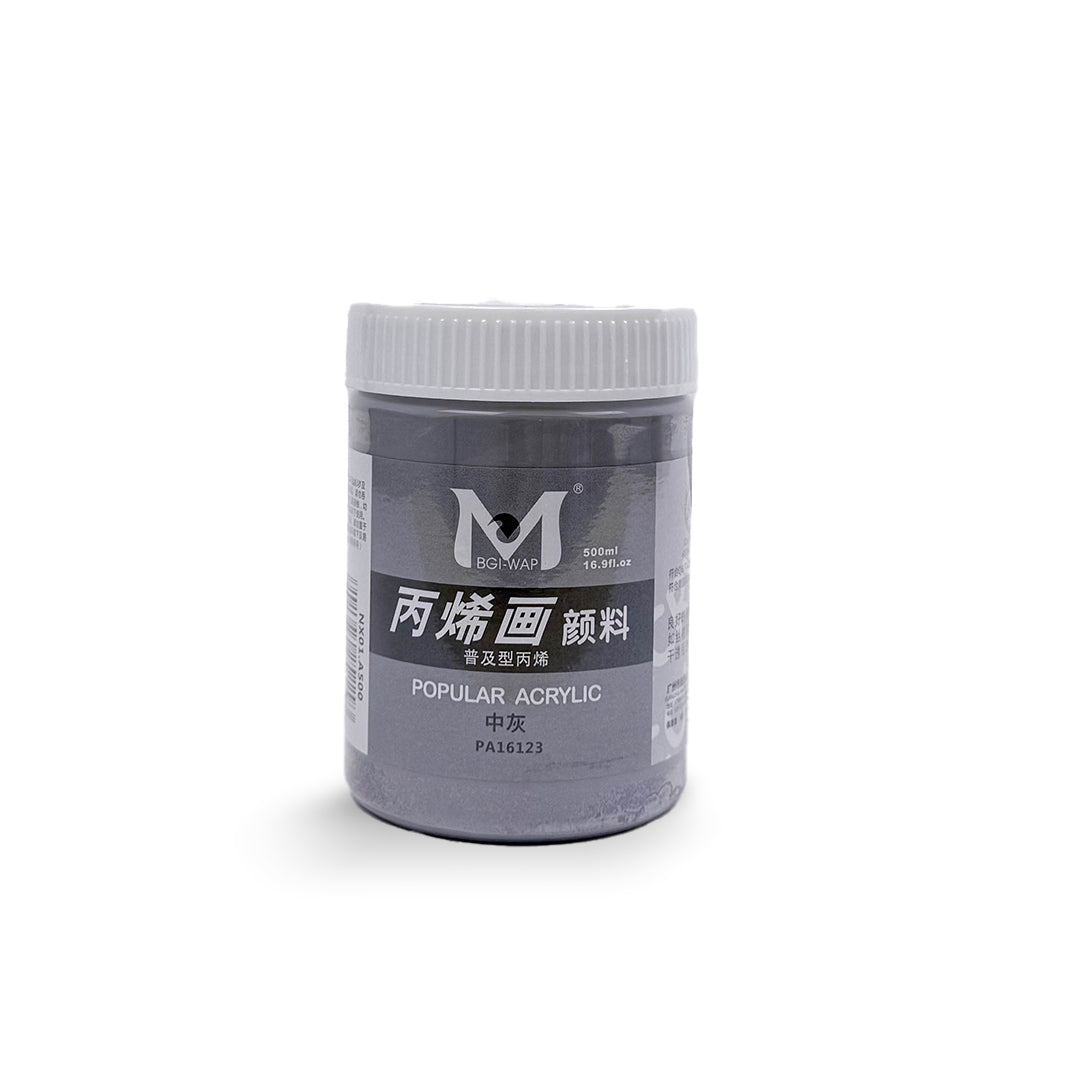 Art Ranger Medium-up acrylic paint 500ml-123 neutral grey-17330279