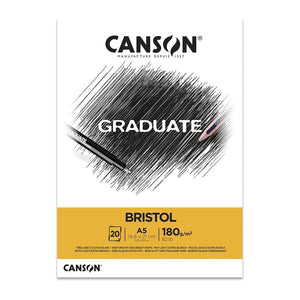 CANSON Graduate Bristol Pad 20 Sheets Glued Small Side A5 180 - 07021645