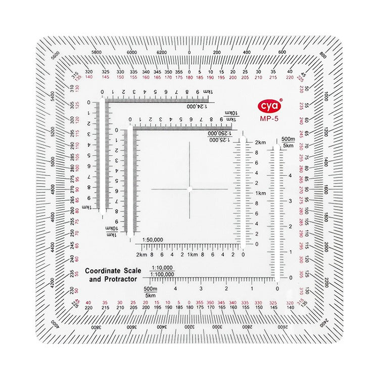 Military Coordinate Scale and Protractor MP-5 - 01290003 - Almuqahwi Military Coordinate Scale and Protractor MP-5 - 01290003 - Almuqahwi