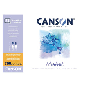 Canson Montval Pad of 12 Sheets 10.5 x 15.5 cm 300 g/m² - 07021800
