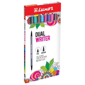Luxor- Dual Writer- 12Assorted pen- 01500115
