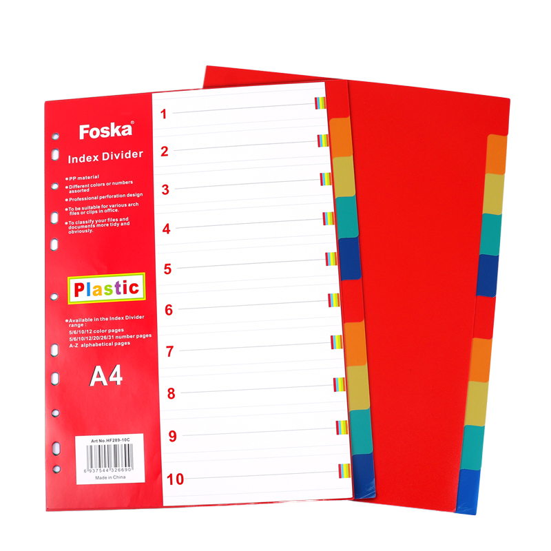 Foska PP Index Divider-HF289C-10C-SET/2-03350021