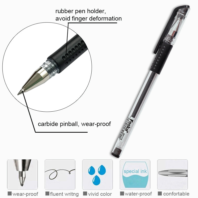 Foska Gel ink pen-RH1115(black)-SET/12-03350122