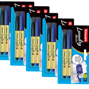 Luxor- Laundry Marker- |2 Assorted Colors (Black&Blue)| Set of 5packet- 01500043