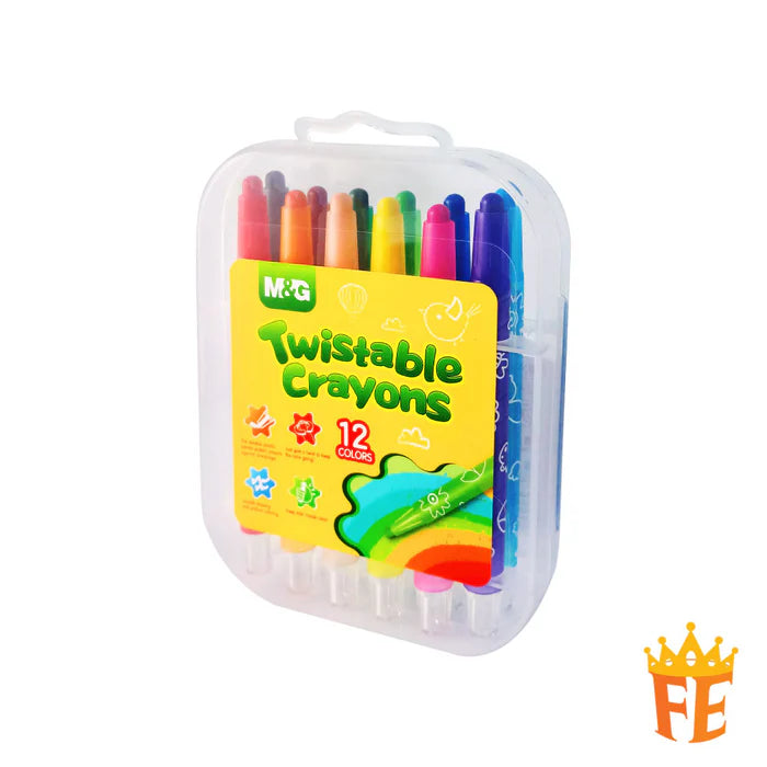 M&G - Twistable Crayons 12 Colours - Set of 2pc - 01150018