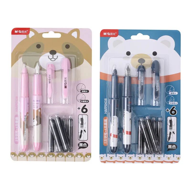 M&G - Erasable Fountain Pen set Crystal Blue- Set of 2packet-01150015