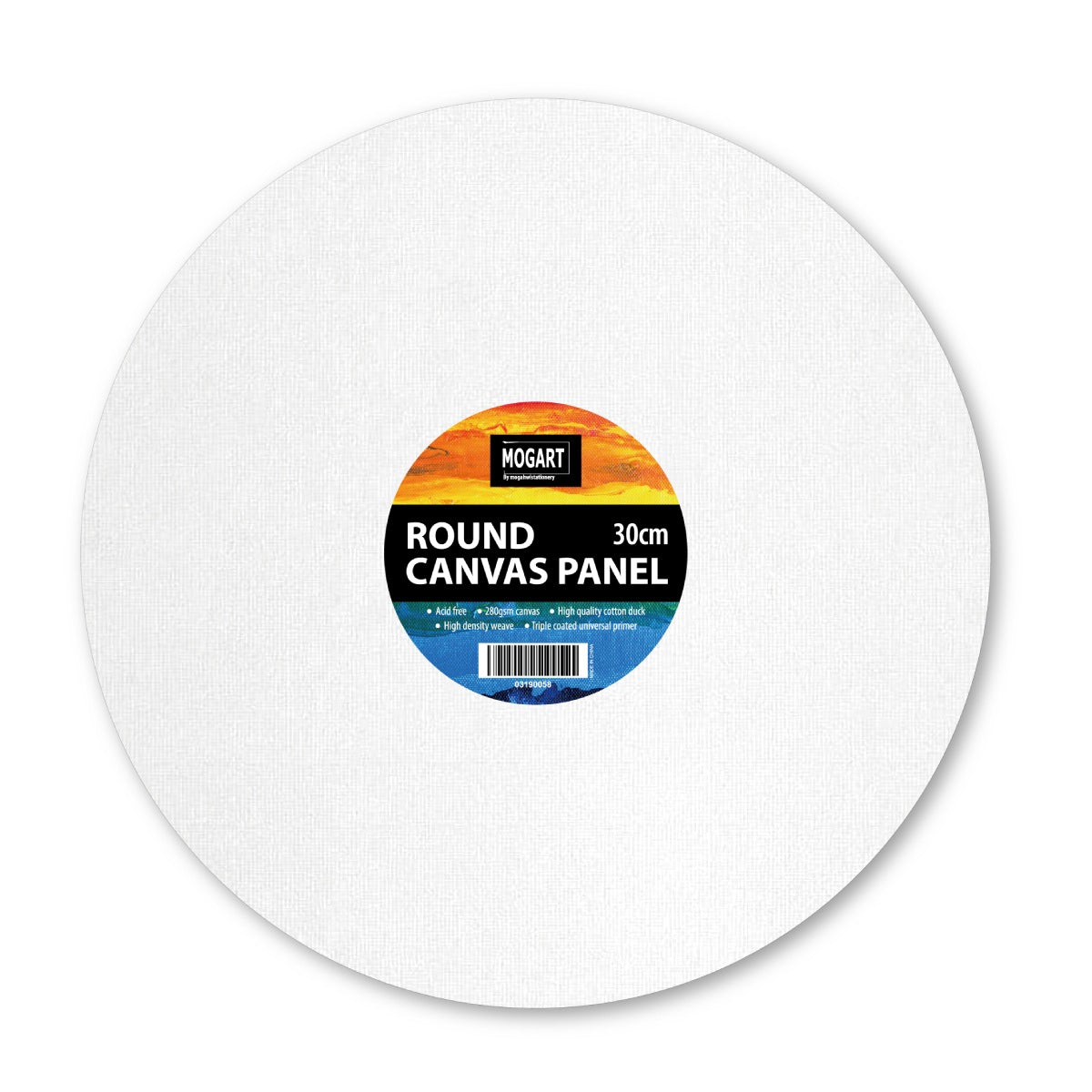 Mogart Canvas Round Panel Shape 280Gms, 30cm - Set 4pc