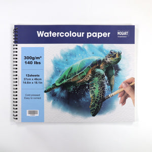 Mogart, Watercolor Paper pad, Spiral Binding 300Gms, 37x46cm - 03190062