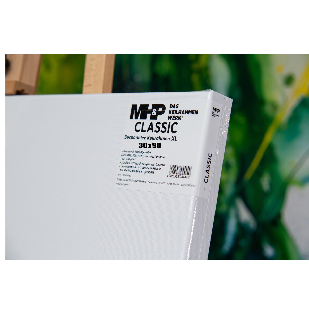 MH&amp;P-Canvas 30 x 90 cm stretcher frame Classic Basic - cotton with linen finish- 03250005