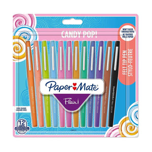 Paper Mate Flair Pens | Medium Point (0.7mm) | Assorted Candy POP Colors | 12 Colors  - 17250281