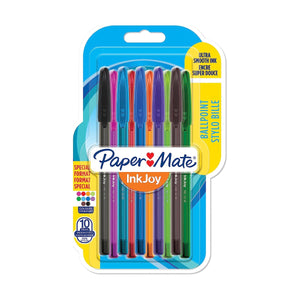 Paper Mate InkJoy 100ST Ballpoint Pens | Medium Point (1.0mm) | Fun Colors | 10 pens - 17250277