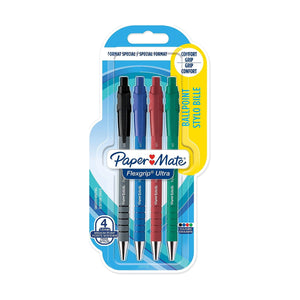Paper Mate, Flex Grip Ultra Retractable Ballpoint Pen (Pack of 4) -( 2027735)- 17250284