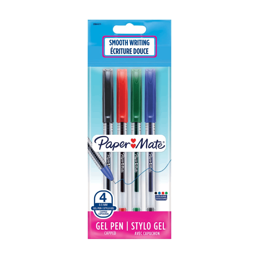 Paper mate Jiffy Gel Ballpoint Pen - 4 Assorted Colors pen- 4 Packet -17250346