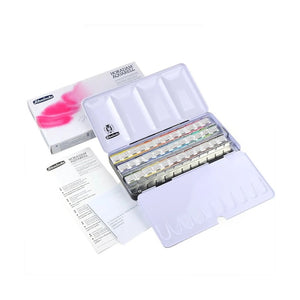 Schmincke, Horadam Aquarell Color Box with 36 Finest Watercolors, 36 x 1/2 Pans - 05640252