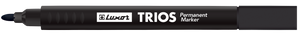 Luxor- Permanent Marker Trios- Black- (1-2mm) -Packet of 12markers- 01500046