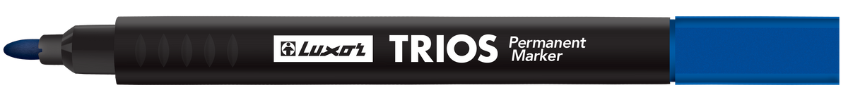 لوكسور - مجموعة أقلام تحديد دائمة ثلاثية - أزرق - عبوة من 12 قلم تحديد - 01500047