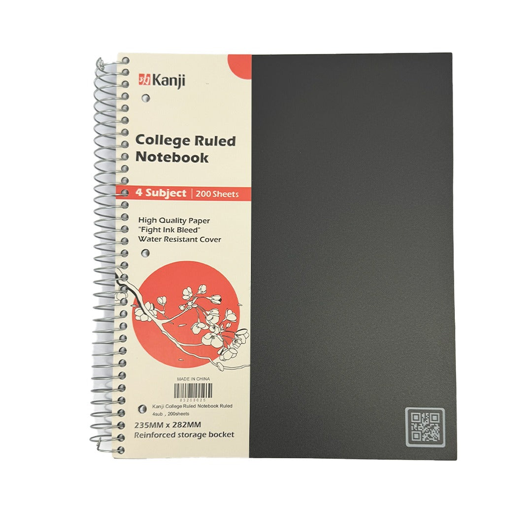 Kanji College Ruled Notebook Ruled 4sub ,200sheets-03200025