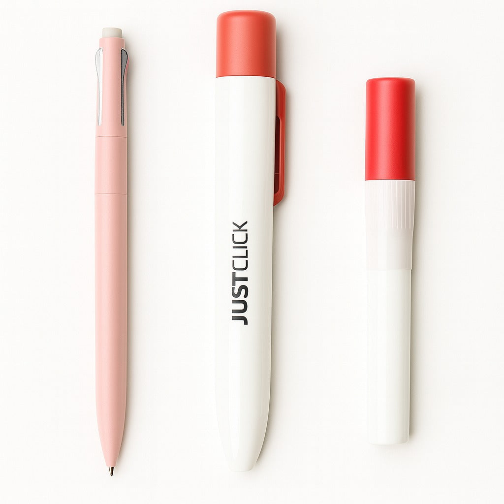 Morris Star Flo Pen 3C Mild / Baby Pink+Morris Whiteboard Marker M Chisel/Red+Morris Whiteboard Marker M Refill / Red-01170026