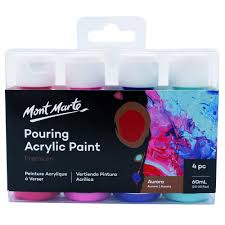 Mont Marte Pouring Acrylic 4pcx60ml Aurora SET OF 2-04530511