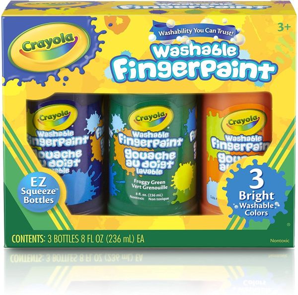 Crayola Washable Finger Paint 8oz 3/Pkg-01350197