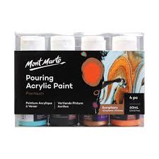 Mont Marte  Pouring Acrylic 4pcx60ml Symphony SET OF 2-04530506