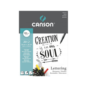 Canson - Block Lettering paper pad, A4 (24 x 32 cm),180 g, 20 sheets - 07021548