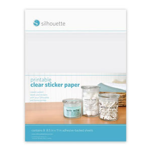 Silhouette- Sticker Sheets- Printable Clear paper- 01510078