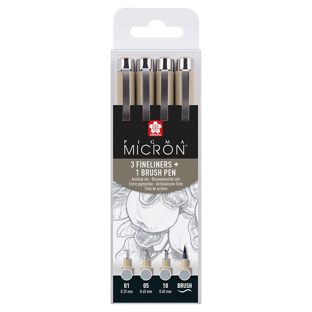 Sakura PIGMA MICRON SET 4 LT.CL.GRAY-02130701