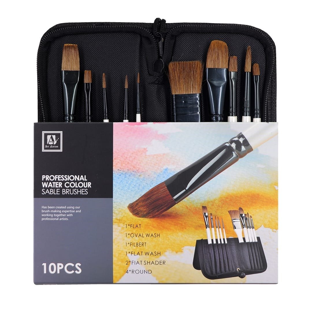 Art Nation- Watercolor brush Set of 10Piece- 17330098