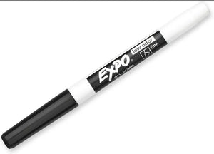 Expo - Low Odor Dry Erase Marker, Fine Point, Black Pack Of 12 - 17250326