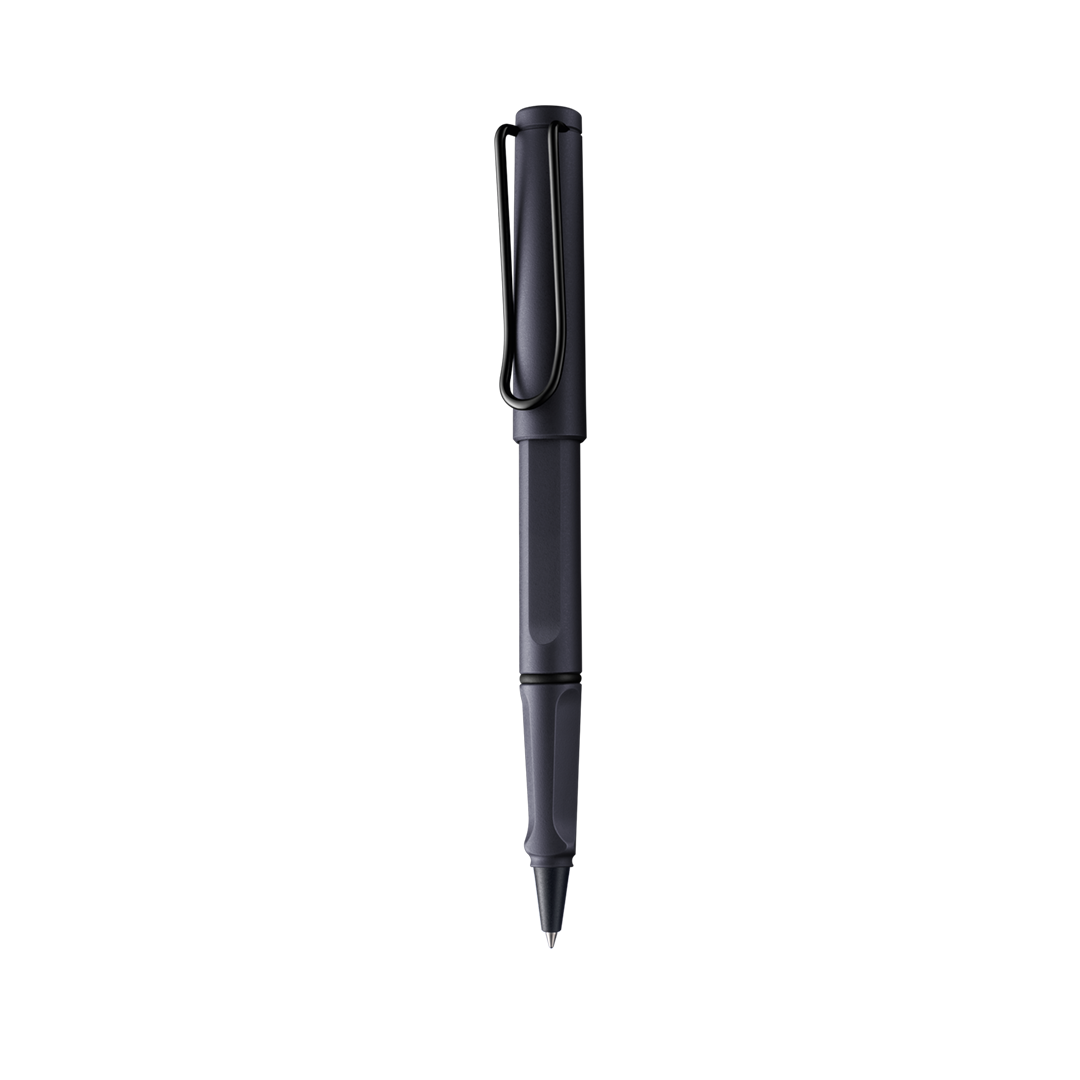 lamy safari Rollerball pen steel black medium blue ink - 19060020