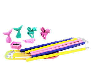 Little Tree 13 in-1 Unicorn Dream HB Pencil 6Pcs and Eraser Set of 3pc - 03210002