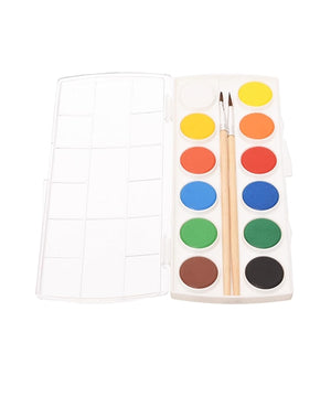 M&G - Water Color Paint 12 colors with 2 brushes - Set of 2pc - 01150023