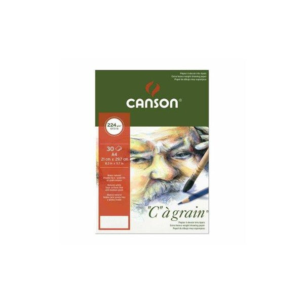 Canson, &quot;C&quot; a grain, 30sheet, A4 Size, White - 07021534