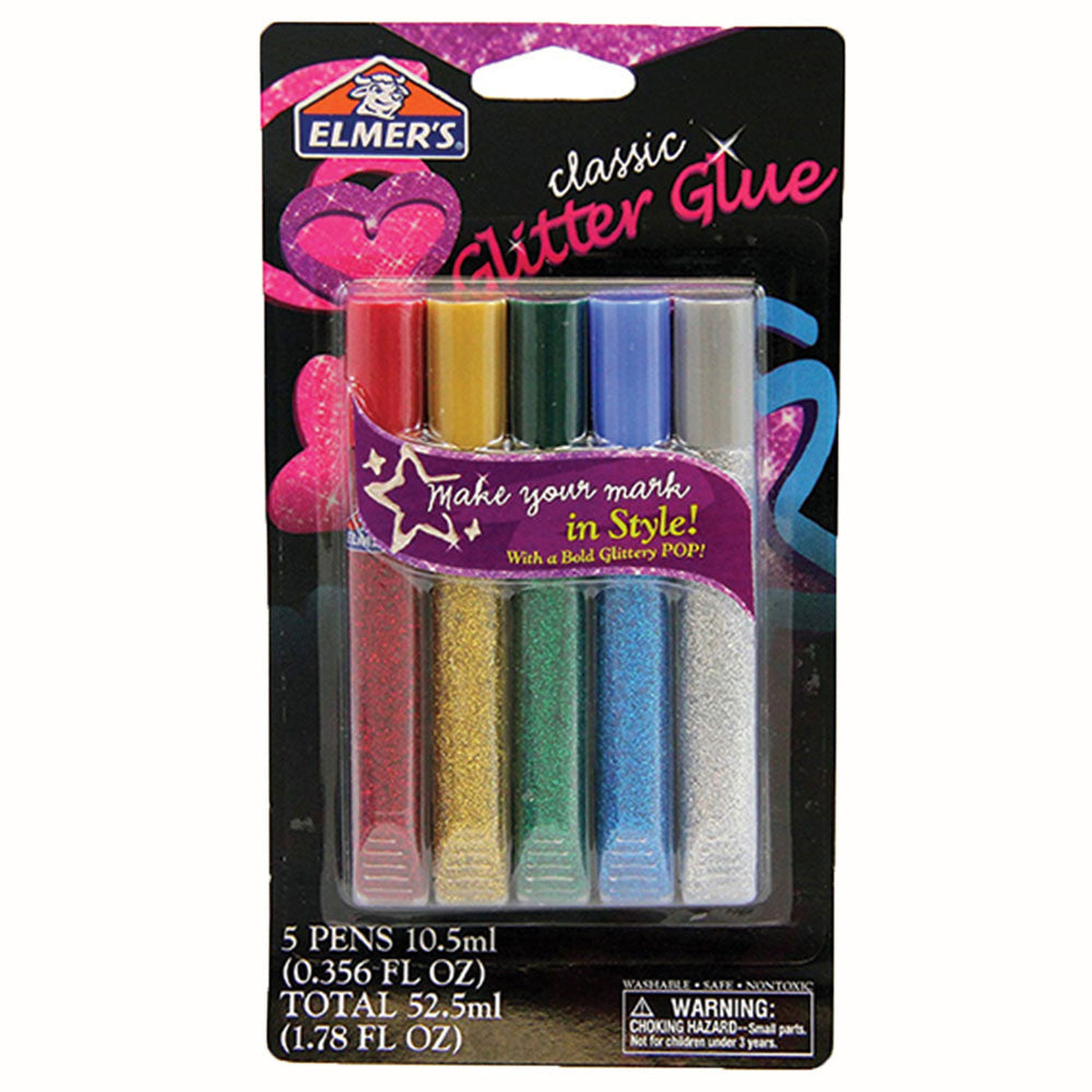 Elmer’s Glue Frosty Slime Kit, Clear School Glue, Glitter Glue Pens &  Magical Liquid Activator Solution, 12 Count