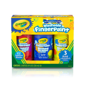 Crayola Washable Fingerpaint Set 3pc x 236ml - Bold Colors - 01350196