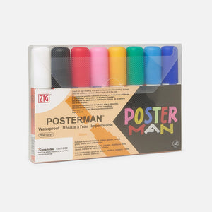 ZIG Posterman Waterproof 8 Colors Set (15mm) - 02200016