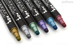 Kuretake ZIG Clean Color Dot Metallic - 6 Color Set - 02200025